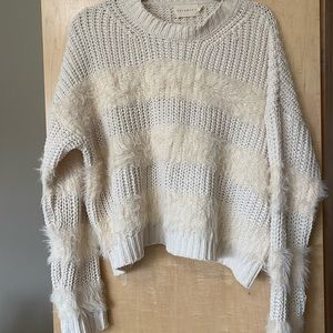 Fuzzy stripe sweater